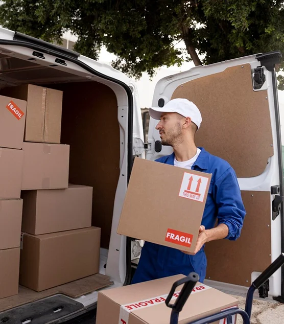 Road Express Service Truck on Highway