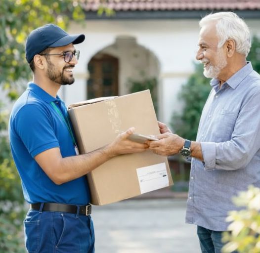 Package ready for scheduled delivery